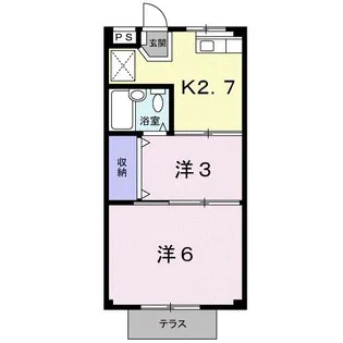 サンハイツマエガワ【1階】の間取り