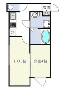 INOVE二子新地【4階】の間取り