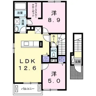 静岡県富士市天間【アパート】の間取り