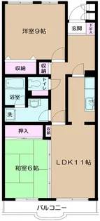 2LDKの間取り画像