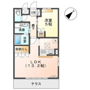 グランウッドB【1階】の間取り