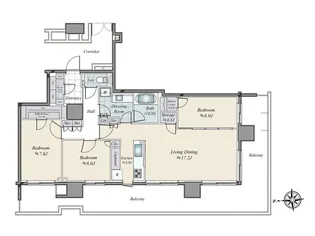 HARUMI FLAG PARK VILLAGE T棟【20階】の間取り