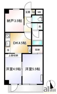 東京都東村山市萩山町2【マンション】の間取り