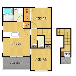 アンヌーヴェルA【2階】の間取り