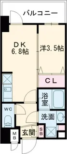 マンションはりげん鳳【6階】の間取り