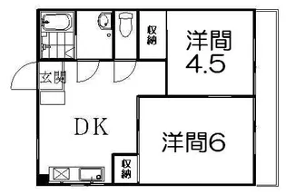 大石マンション【1階】の間取り