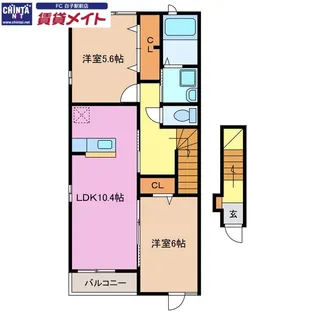 サニーヒルズM・M【2階】の間取り