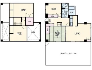 JUNヴィラ栄和【4階】の間取り