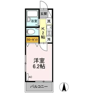 東京都国立市谷保【アパート】の間取り