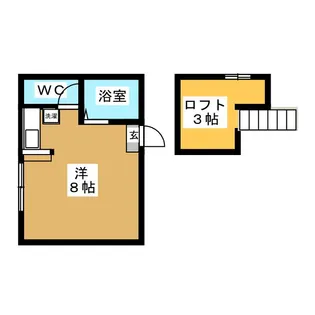 コートリバーサイド【2階】の間取り