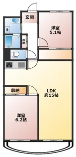 グリーンコーポ千寿2号棟【14階】の間取り