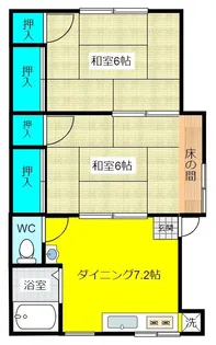 小川アパート(湯川)【2階】の間取り