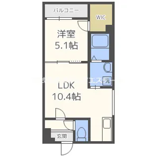 フジパレス住吉【3階】の間取り