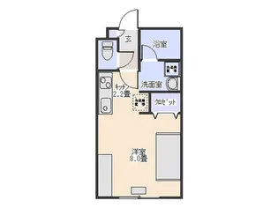 セレノ東3条B棟【2階】の間取り