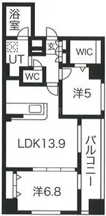 スパシエ新板橋【13階】の間取り