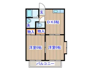 ル・ベ-ル中山【2階】の間取り