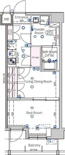 ヴィルヴィオ三ノ輪【6階】の間取り