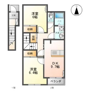 エスタス カーサII【2階】の間取り