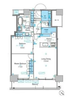 パークアクシス豊洲キャナル【2階】の間取り