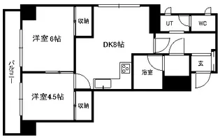 パシフィック札幌第一マンション【5階】の間取り