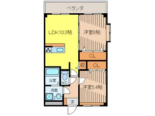 フィオーレ ミオナ【3階】の間取り