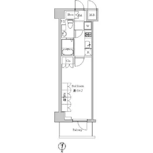 スペーシア住吉【4階】の間取り