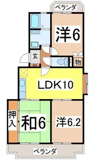 静岡県沼津市岡一色【マンション】の間取り