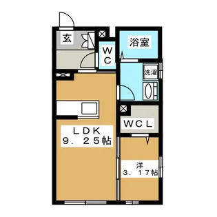 ティーゼ【1階】の間取り