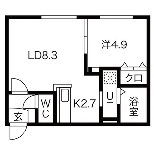 北海道札幌市中央区南十一条西8【マンション】の間取り