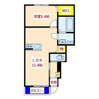 セラディール姫城【1階】の間取り