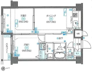 東京都板橋区板橋2【マンション】の間取り