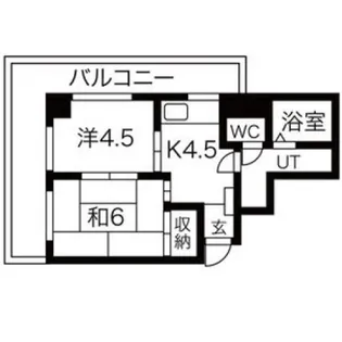 ホワイトシティ国泰寺【2階】の間取り