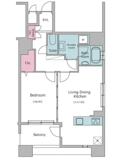 東京都品川区東五反田1【マンション】の間取り