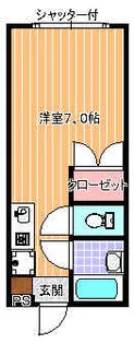リブイン中村橋B棟【1階】の間取り