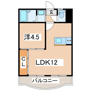 福島県郡山市安積町荒井字北大部【マンション】の間取り