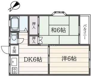 タカイチハイツA【1階】の間取り