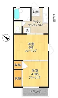 【ヴィラ・カスターニャ】【2階】の間取り