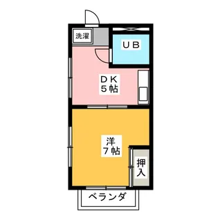タツダカハイツA【1階】の間取り