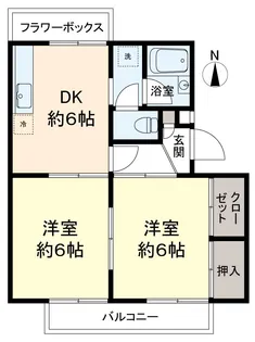 サニーハウス【1階】の間取り