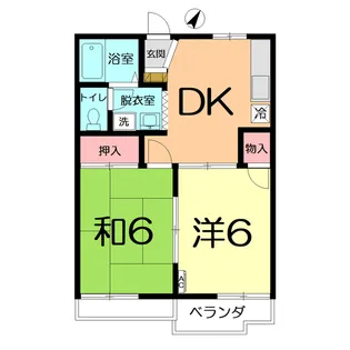 コーポ花【1階】の間取り