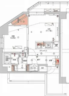 ハーモニーレジデンス神楽坂ヒルズsecond【4階】の間取り