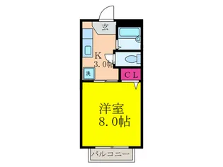 アジアンタムハイツ【1階】の間取り