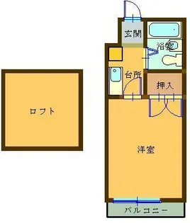 グランドフジ弐番館【1階】の間取り