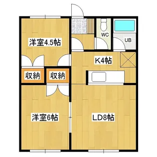 美山ハイツ【2階】の間取り