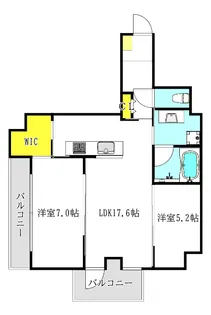 ハイデンス梅ヶ枝【12階】の間取り