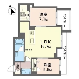 新築:WTB池袋【1階】の間取り
