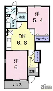 東京都清瀬市下宿2【アパート】の間取り