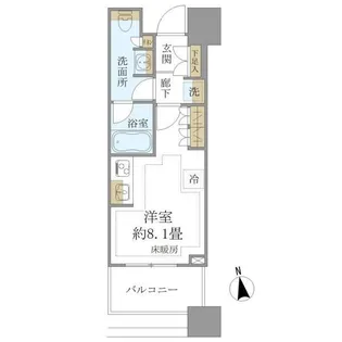 白金ザ・スカイ East【14階】の間取り