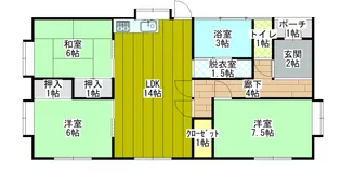 山口県防府市開出本町【一戸建】の間取り