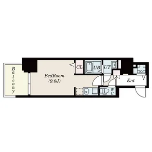 ドゥーエ南堀江【9階】の間取り